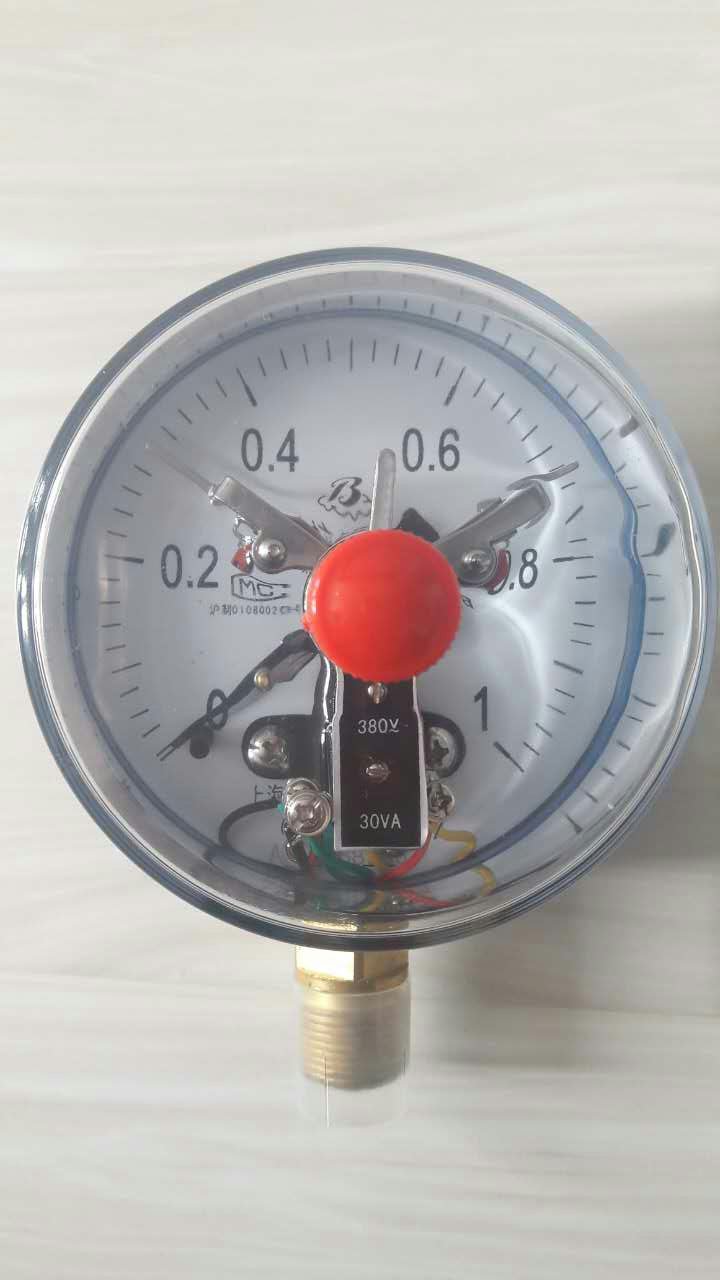 YXC-100T径向带后边电接点压力表 0-0.1Mpa